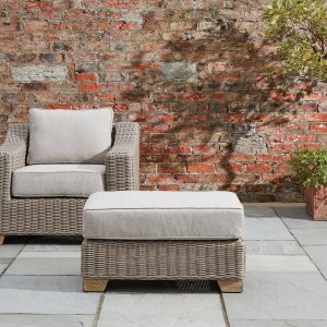 Solace+Co Capri Collection Outdoor Foot Stool | Bed Sava