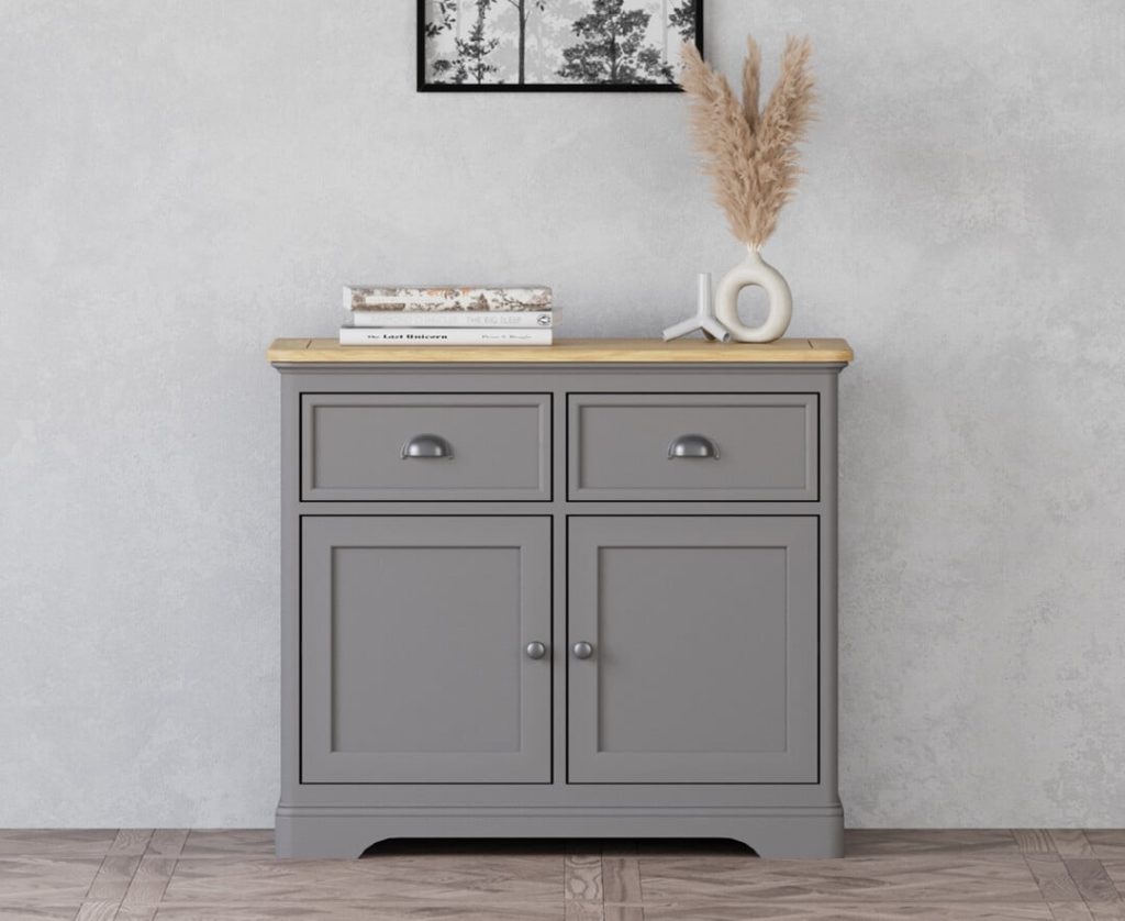 Felton Oak and Light Grey Painted Small Sideboard