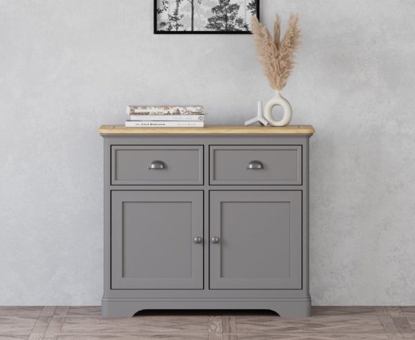Felton Oak and Light Grey Painted Small Sideboard | Bed Sava