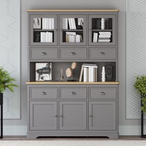 Felton Oak and Light Grey Painted Large Dresser | Bed Sava