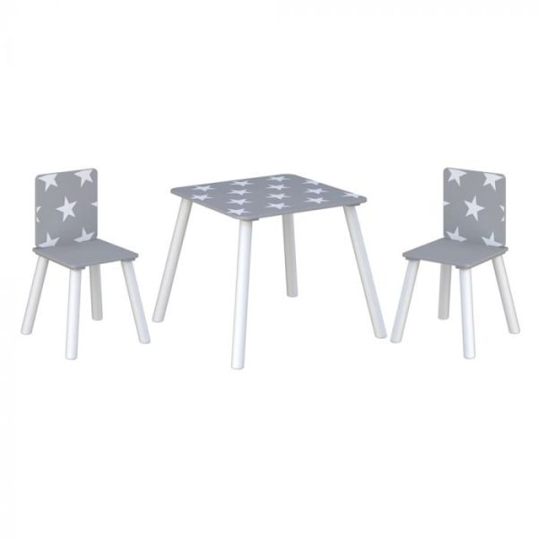 Kidsaw Star Table  Chairs Set Grey | Bed Sava
