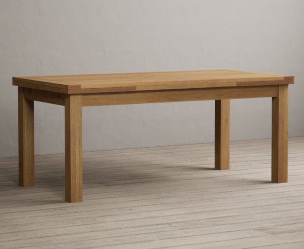 Extending Buxton 180cm Solid Oak Dining Table | Bed Sava