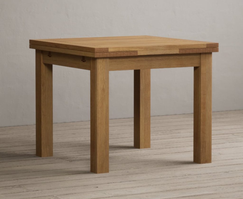 Extending Buxton 90cm Solid Oak Dining Table