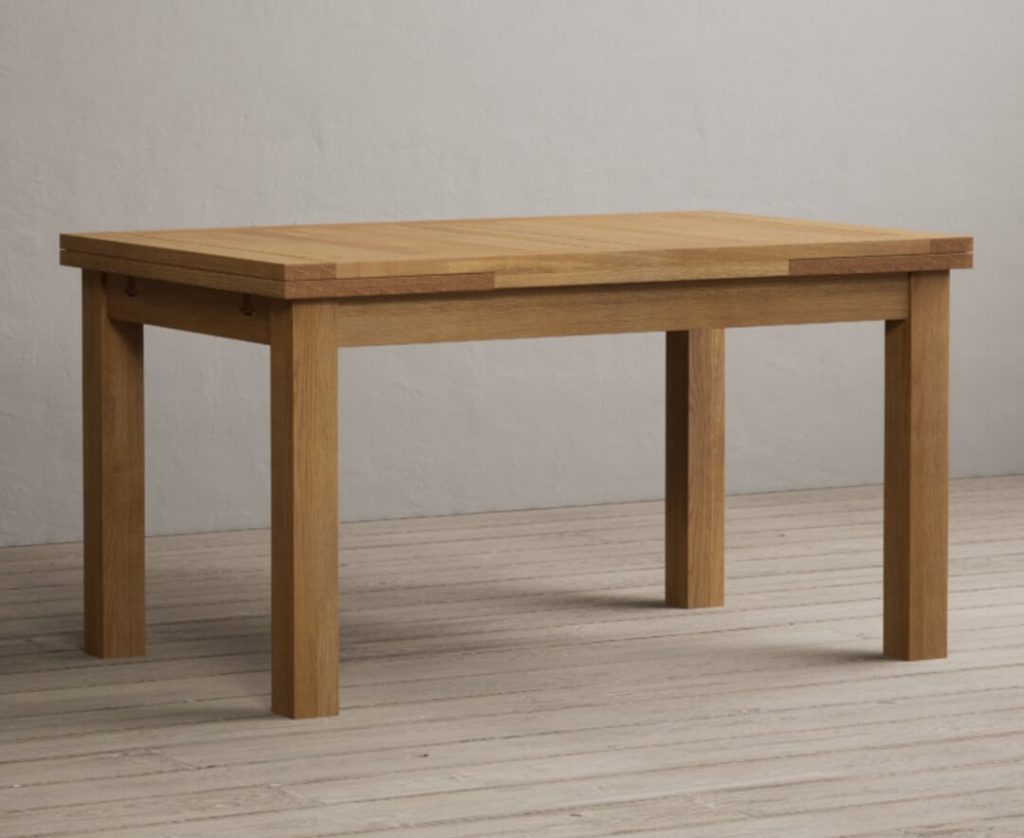 Extending Buxton 140cm Solid Oak Dining Table