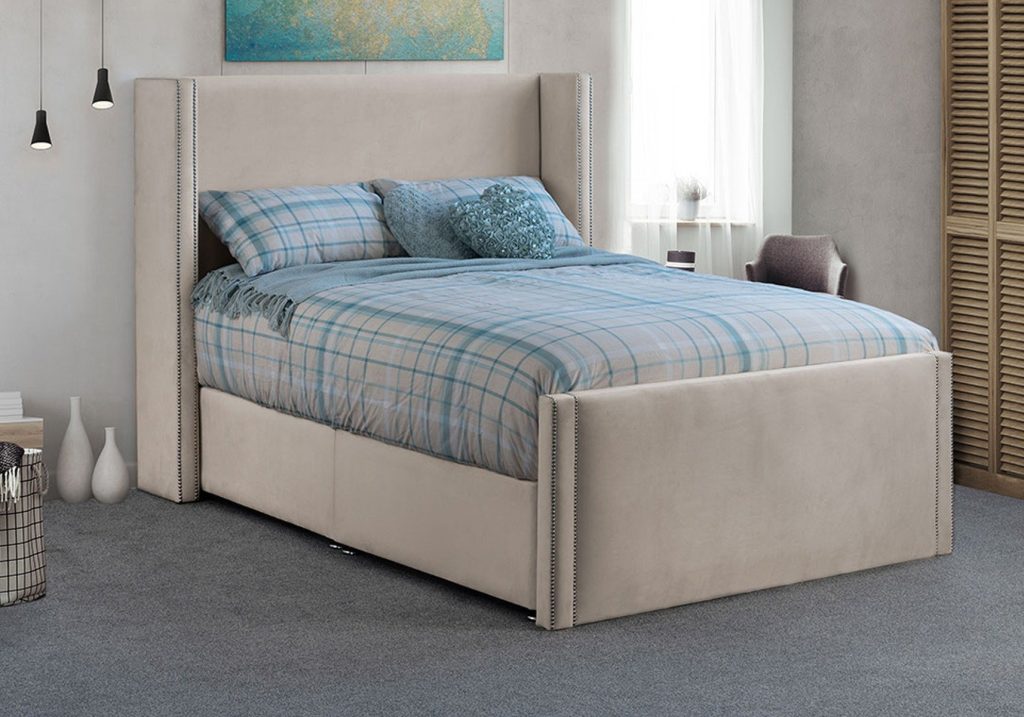 Sweet Dreams Tallis Divan Bed Frame-Side Lift Ottoman-Kingsize
