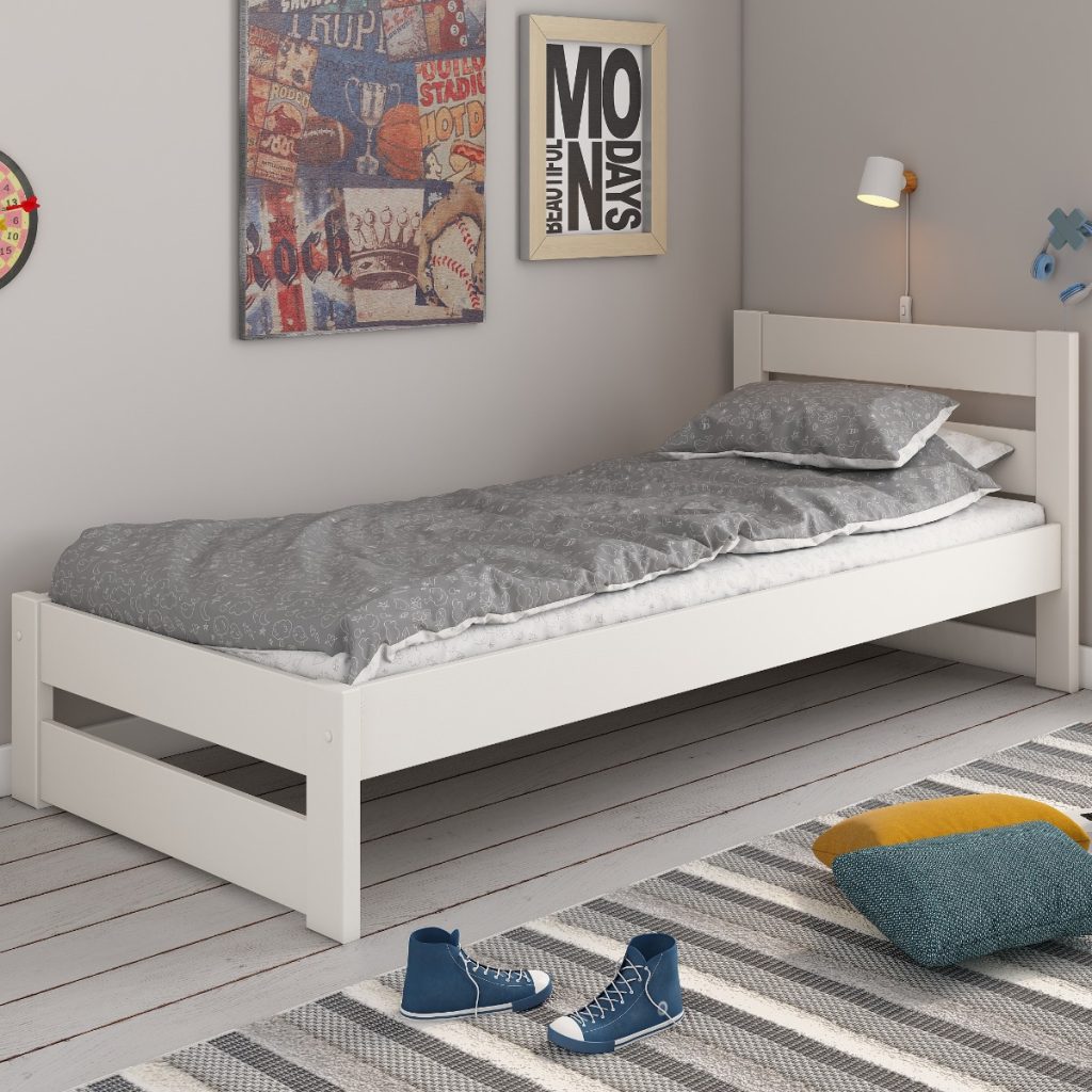 Noomi Tera Solid Wood Single Bed White (FSC-Certified)