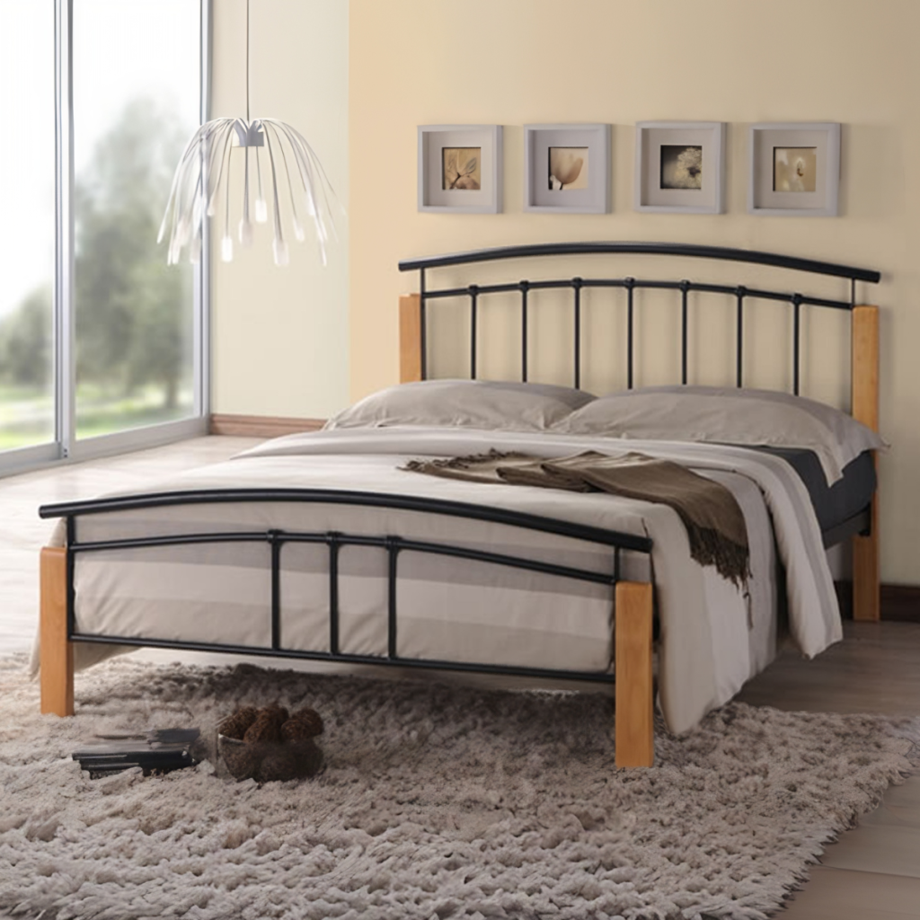 Time Living Tetras Bed Frame-Black -Kingsize