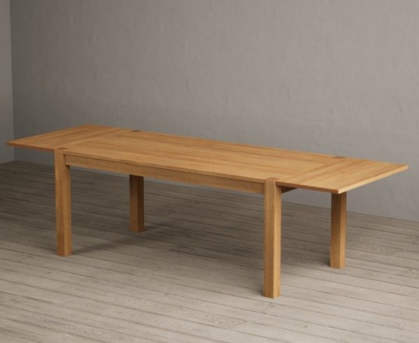 Extending Thetford 180cm Solid Oak Dining Table | Bed Sava