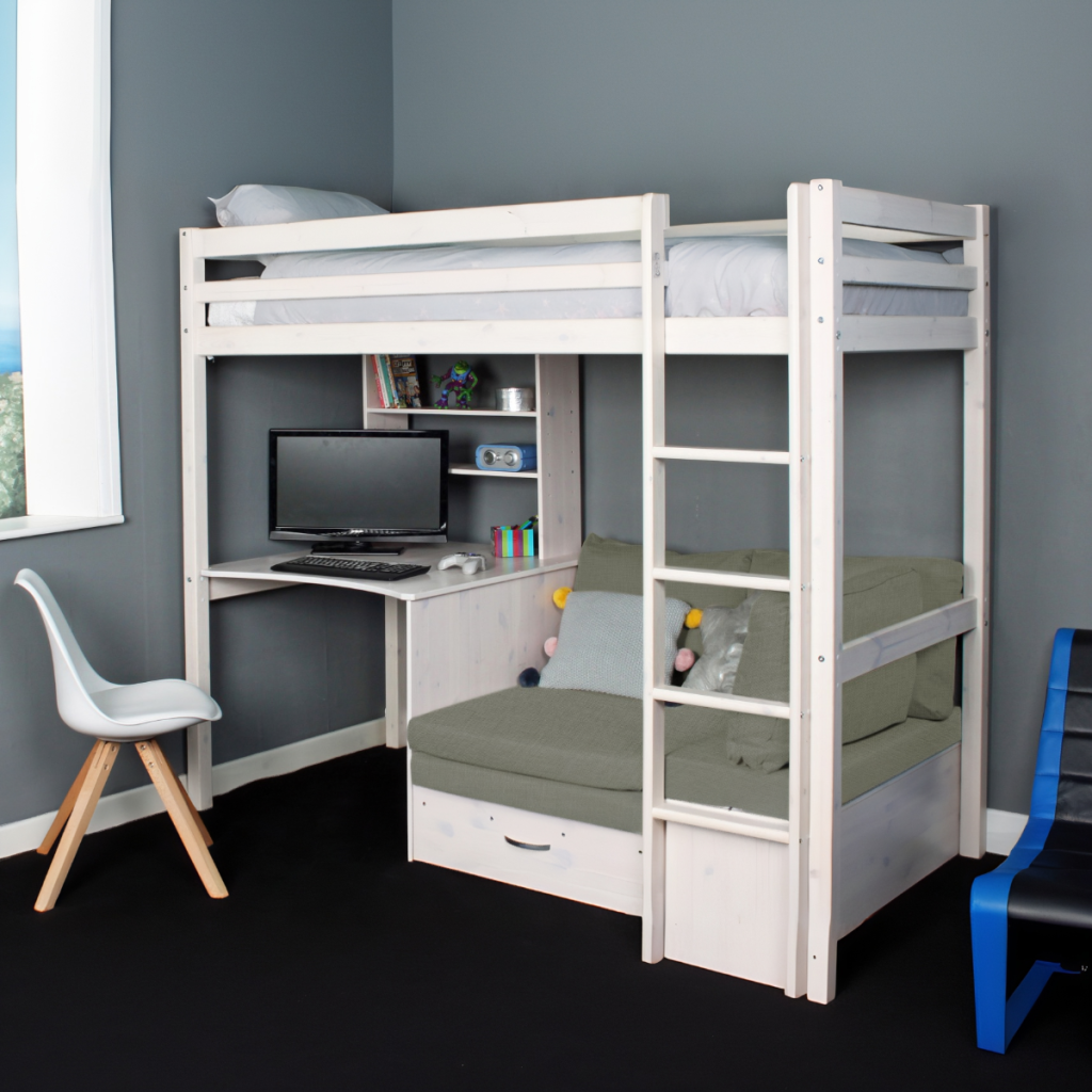 Thuka Hit 9 High Sleeper with Desk & Sofa Bed