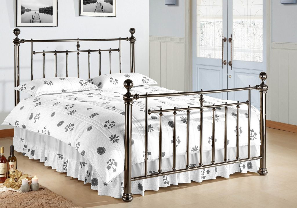Time Living Alexander Bed Frame-Black Nickel-Kingsize