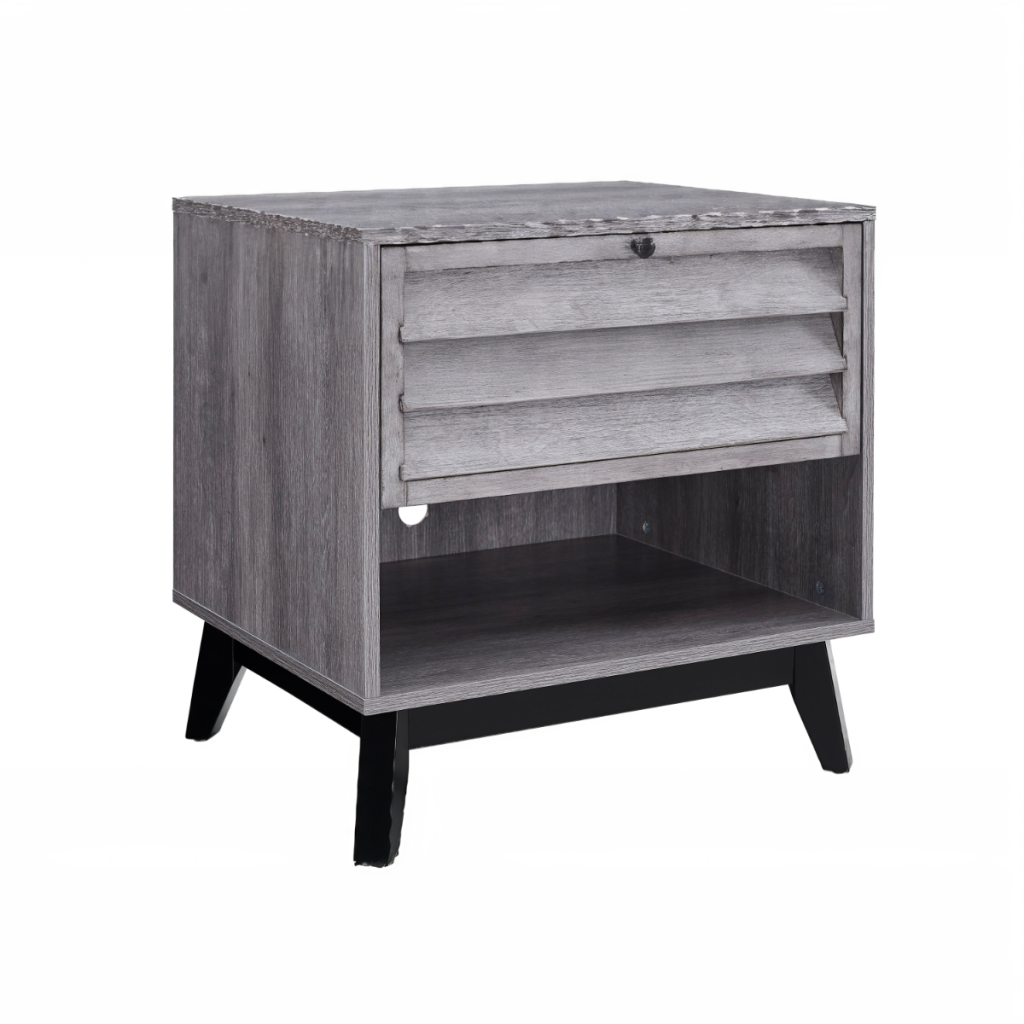 Dorel Vaughn Accent Table-Grey Oak