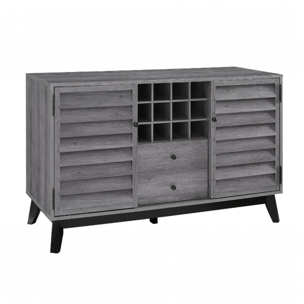 Dorel Vaughn Wine Cabinet Grey Oak | Bed Sava