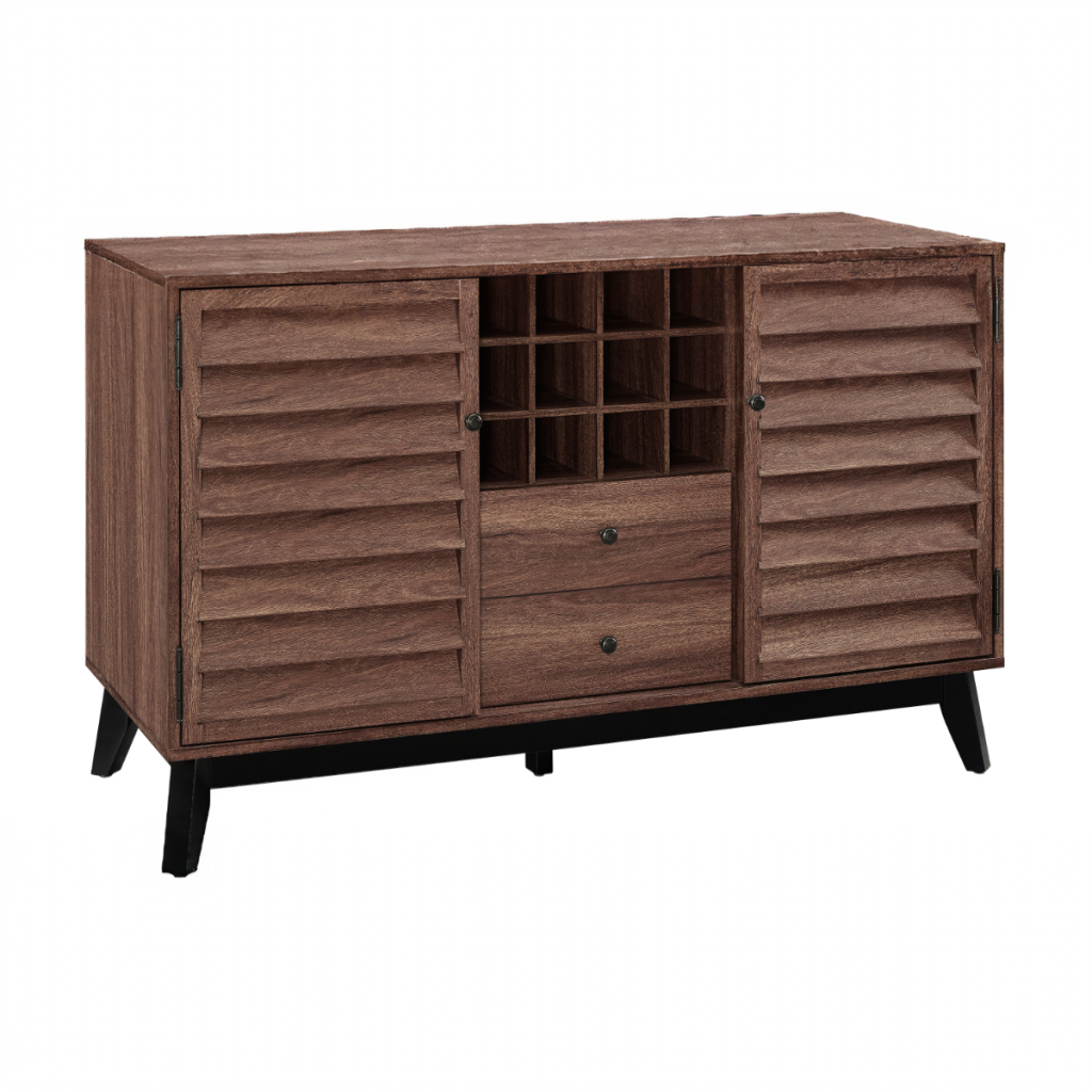 Dorel Vaughn Wine Cabinet-Walnut