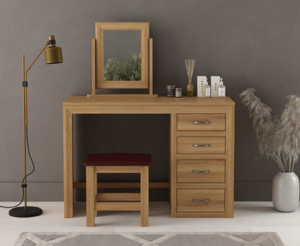 Tilt Solid Oak Dressing Table Set | Bed Sava