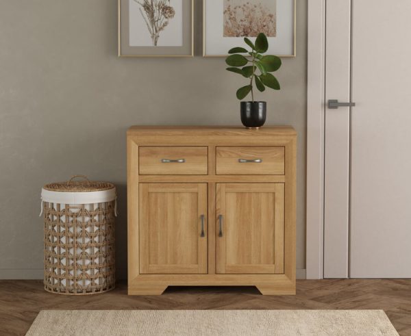 Tilt Solid Oak Small Sideboard | Bed Sava