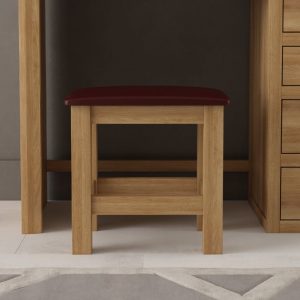Tilt Solid Oak Dressing Table Stool | Bed Sava