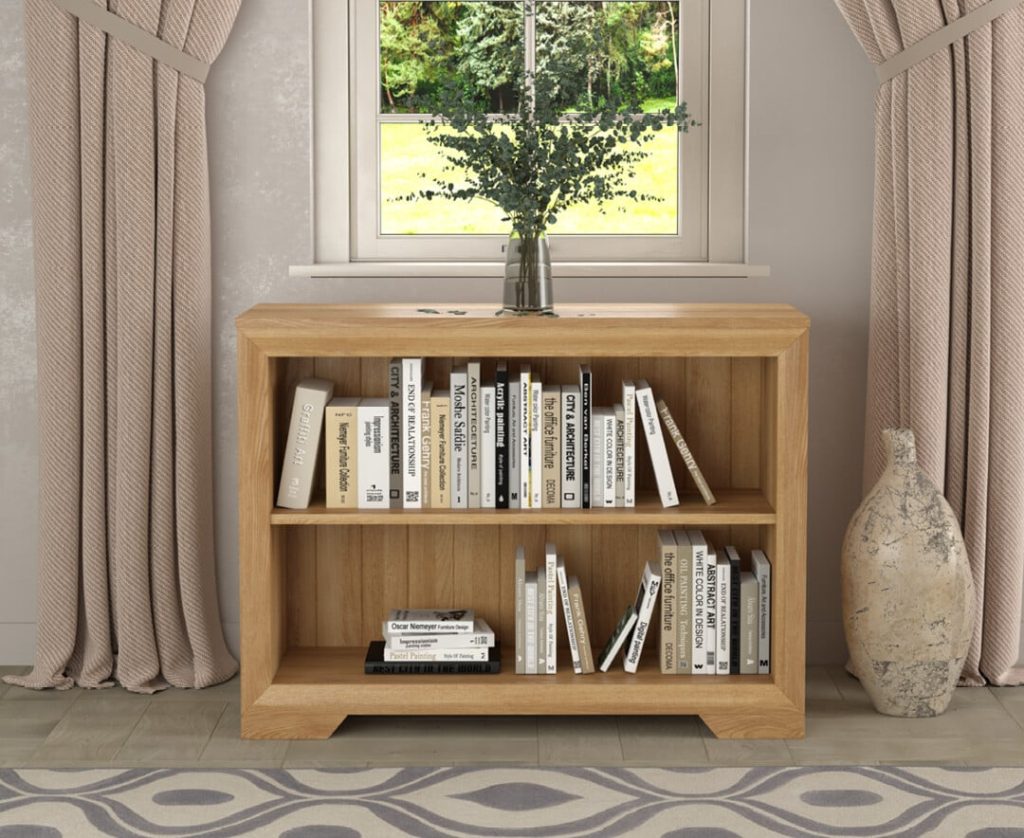 Tilt Solid Oak Small Bookcase