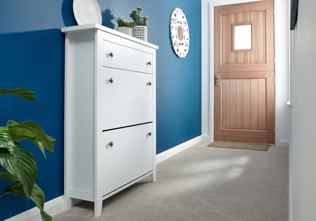 GFW Deluxe Two Tier Shoe Cabinet-White