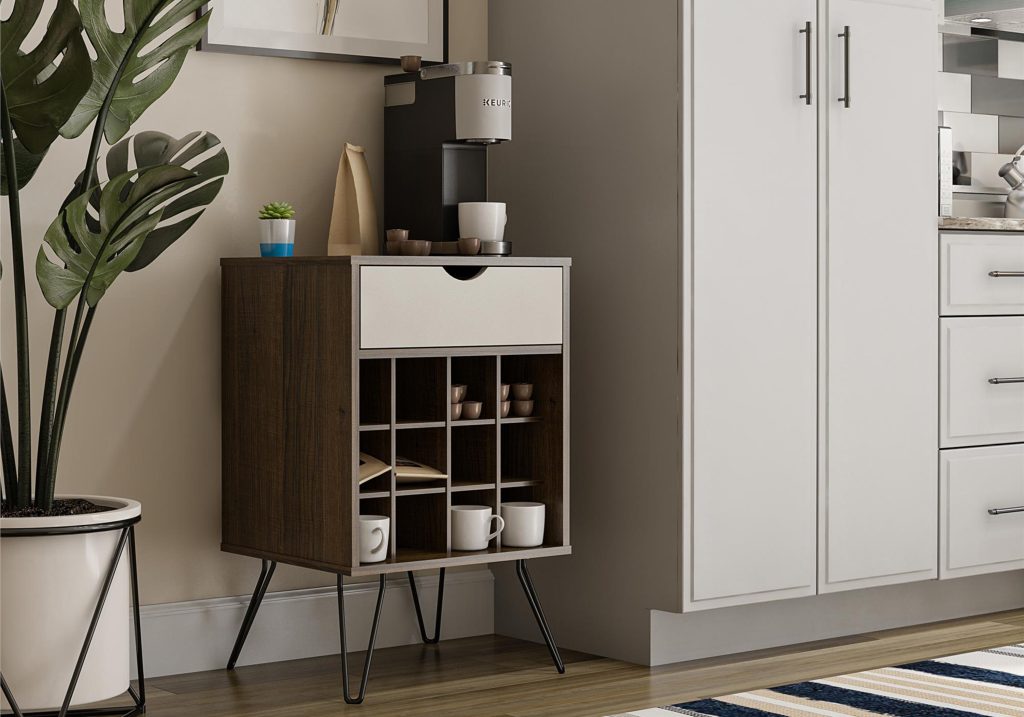 Novogratz Concord Beverage Storage -Brown Oak
