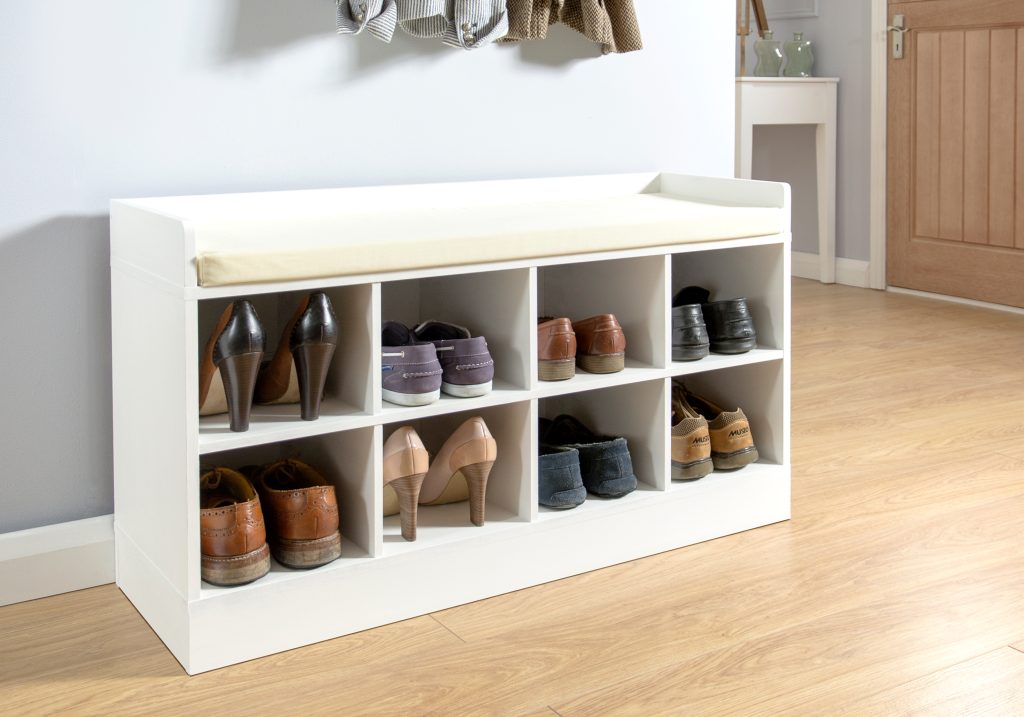 GFW Kempton Shoe Bench -White
