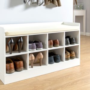 GFW Kempton Shoe Bench  White | Bed Sava