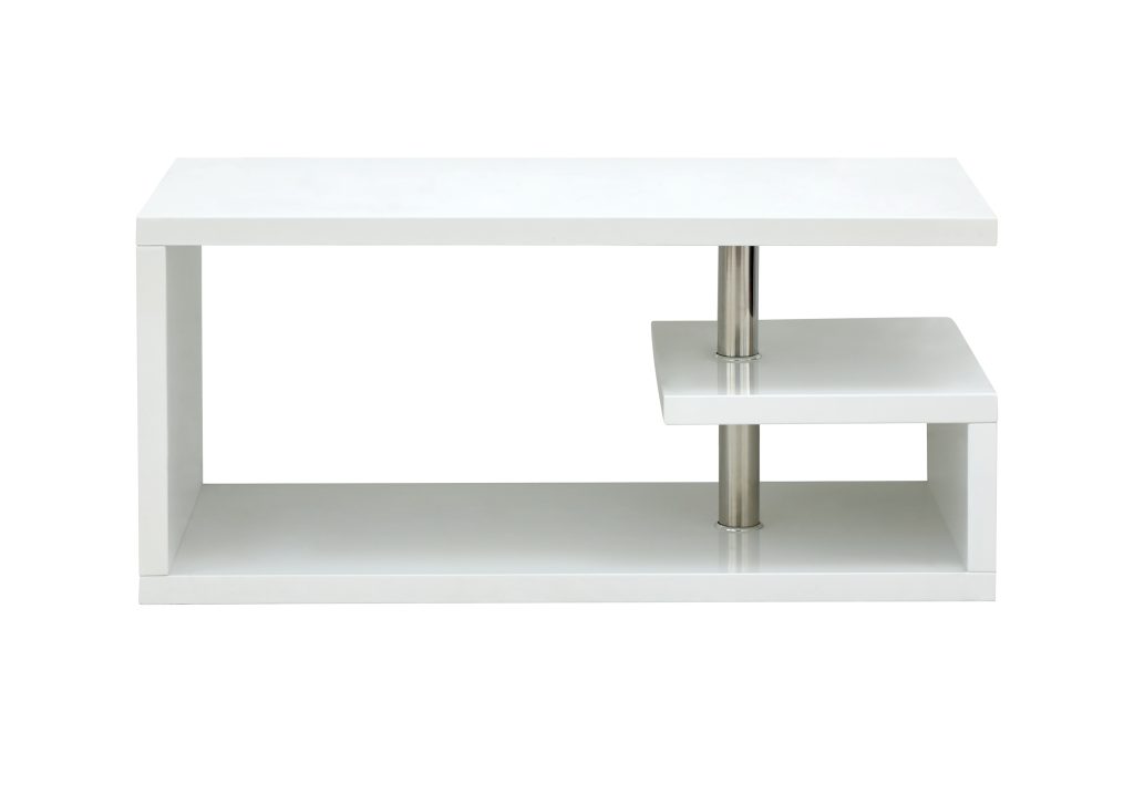 GFW Polar High Gloss LED Coffee Table -White