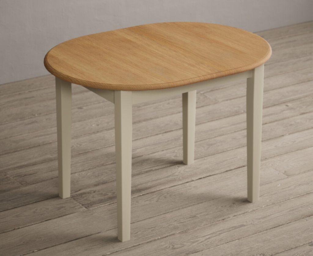 Extending Warwick Oak and Cream Painted Dining Table