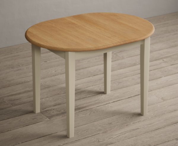 Extending Warwick Oak and Cream Painted Dining Table | Bed Sava