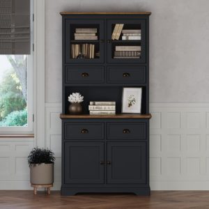 Bridstow Oak and Blue Painted Small Dresser | Bed Sava