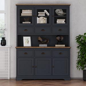 Bridstow Oak and Blue Painted Large Dresser | Bed Sava