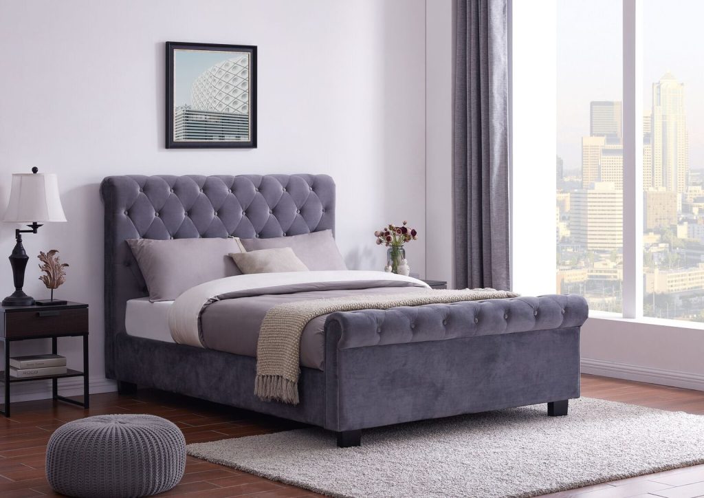 Flintshire Furniture Whitford Ottoman Bed-Grey-Kingsize