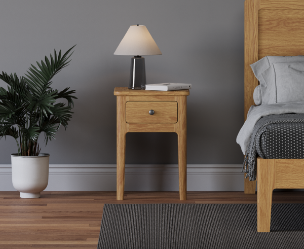Loxton Solid Oak Bedside Table | Bed Sava