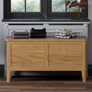 Loxton Solid Oak Blanket Box | Bed Sava