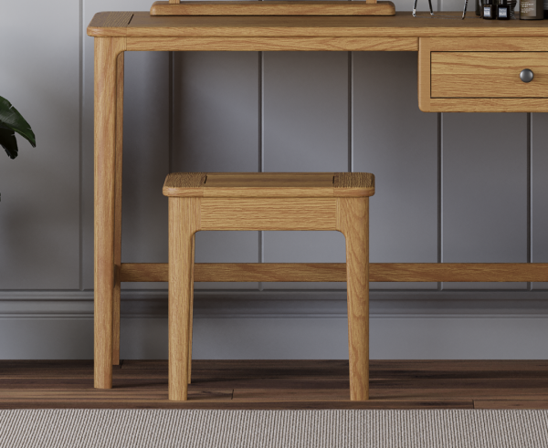 Loxton Solid Oak Dressing Table Stool | Bed Sava