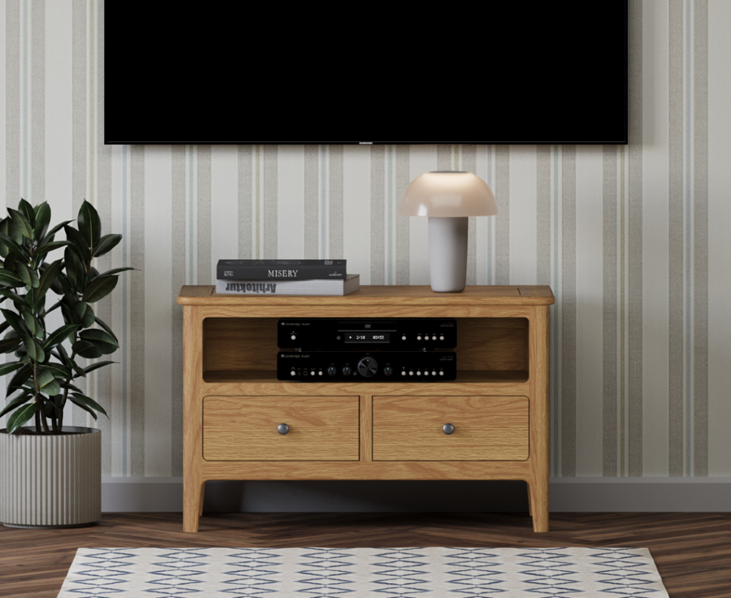 Loxton Solid Oak Small TV Cabinet