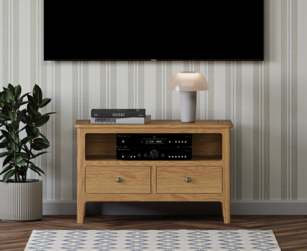 Loxton Solid Oak Small TV Cabinet | Bed Sava