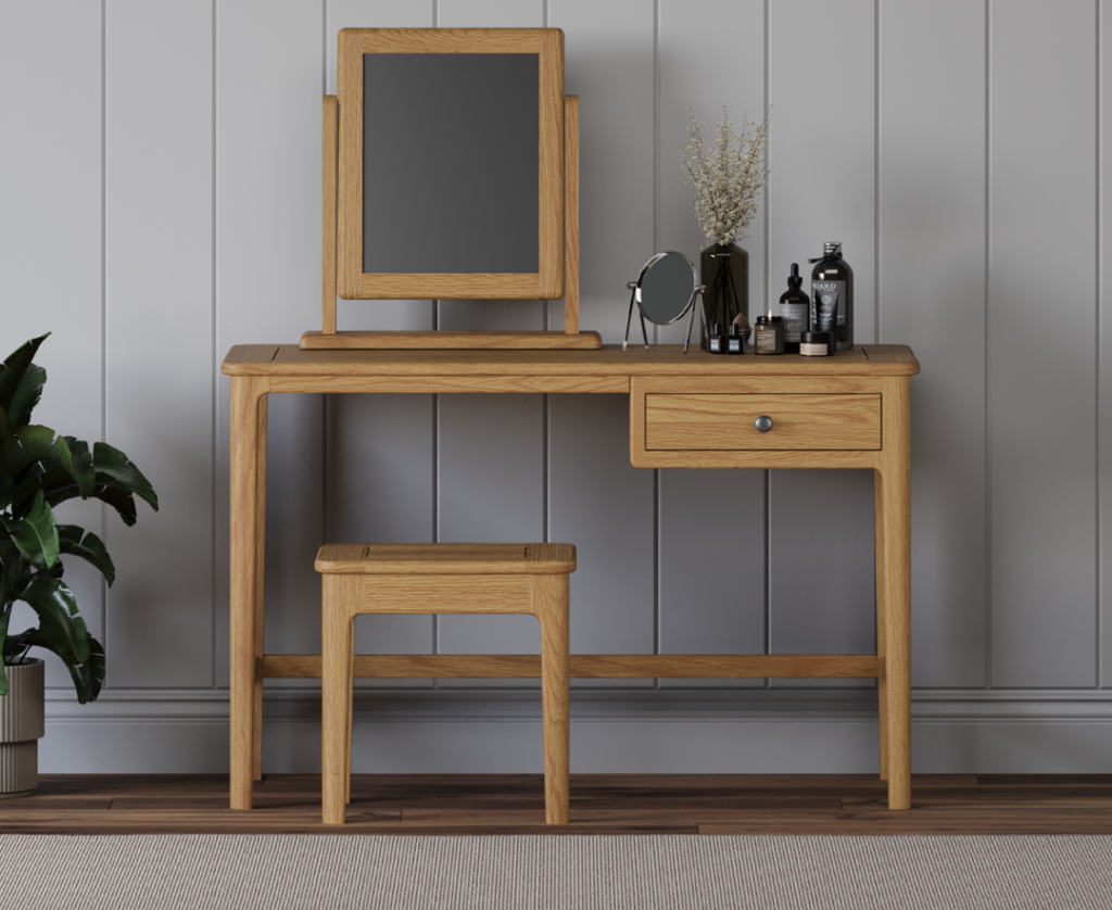 Loxton Solid Oak Dressing Table Set