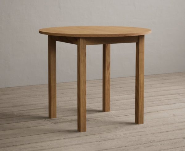 Extending York 90cm Solid Oak Dining Table | Bed Sava