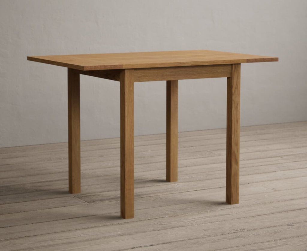 Extending York 70cm Solid Oak Drop Leaf Dining Table