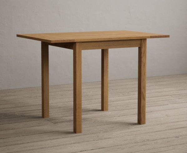 Extending York 70cm Solid Oak Drop Leaf Dining Table | Bed Sava