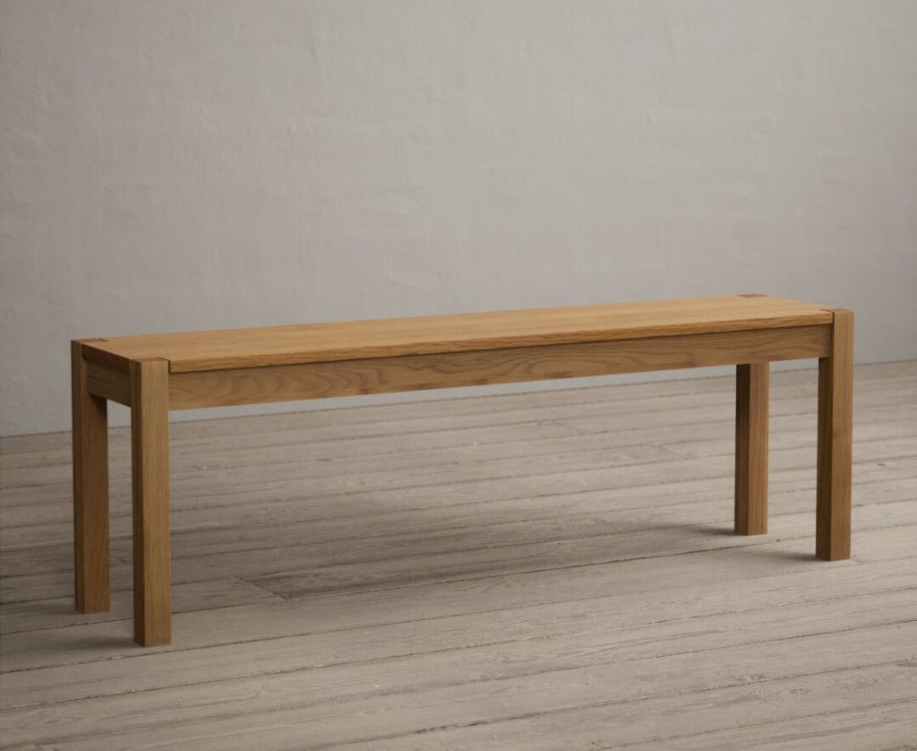 Large York Solid Oak Bench