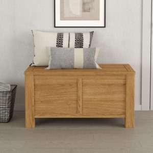Eclipse Solid Oak Blanket Box | Bed Sava