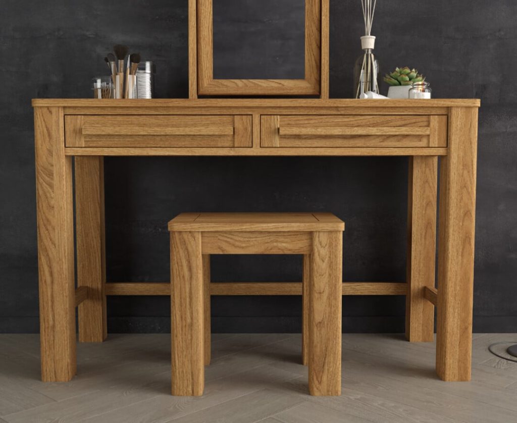 Eclipse Solid Oak Dressing Table Stool