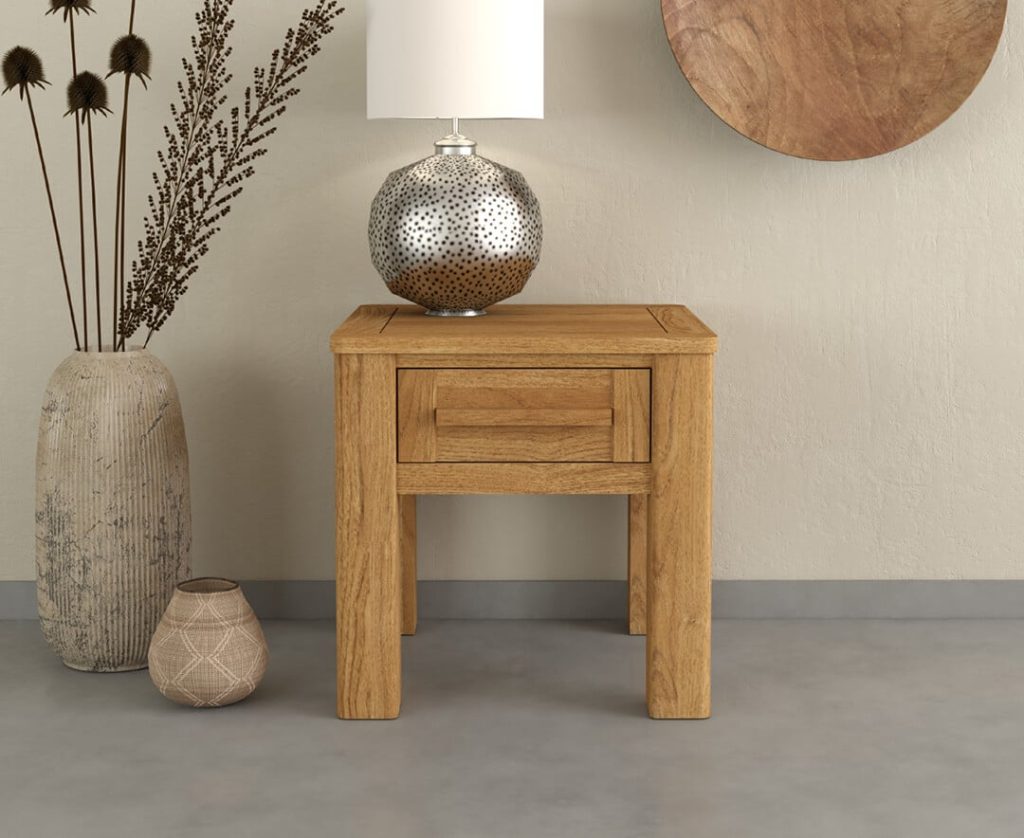 Eclipse Solid Oak Lamp Table