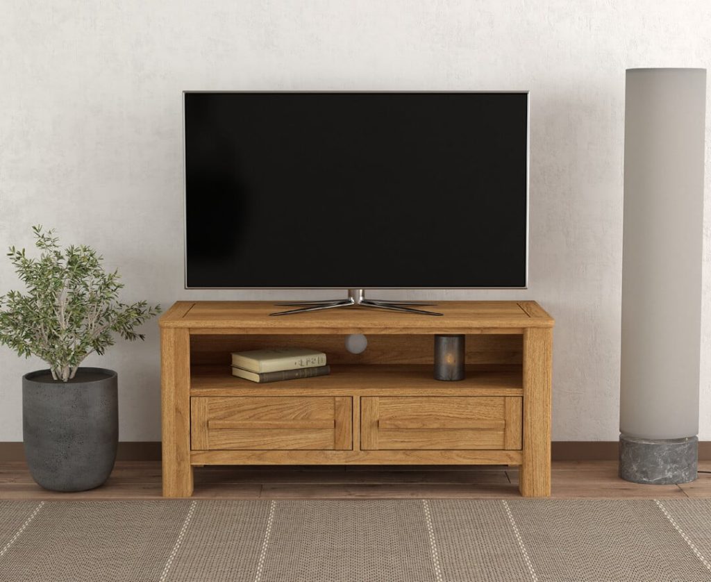 Eclipse Solid Oak Small TV Cabinet