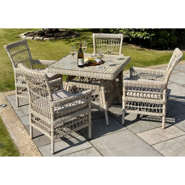Provence Collection Outdoor 4 Seater Dining Set | Bed Sava