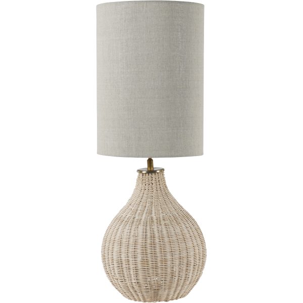 Natural Rattan Lamp with Drum Shade | Bed Sava