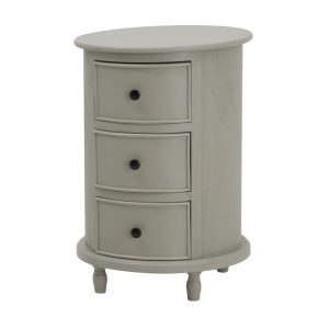 The Camden Collection 3 Drawer Round Side Table | Bed Sava