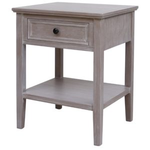 The Serene Collection One Drawer Side Table | Bed Sava