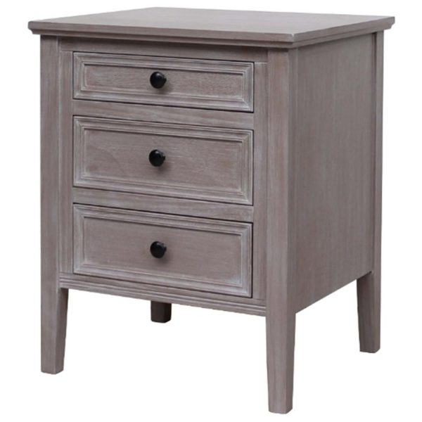 The Serene Collection Three Drawer Bedside Table | Bed Sava